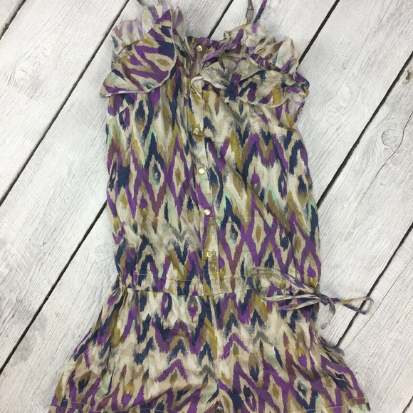 Inked & Faded M Ruffle Romper Shorts Drawstring - Picture 1 of 7